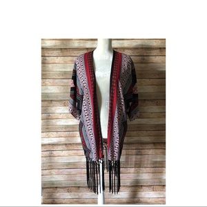 Tyche boho printed cardigan